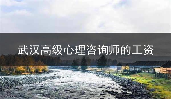 武汉高级心理咨询师的工资
