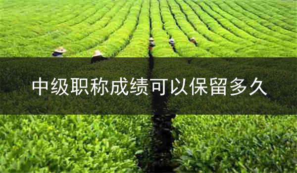中级职称成绩可以保留多久