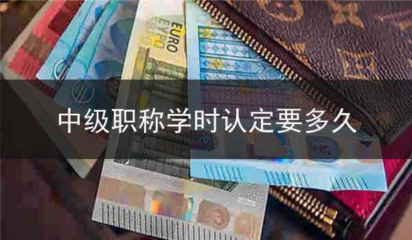 中级职称学时认定要多久