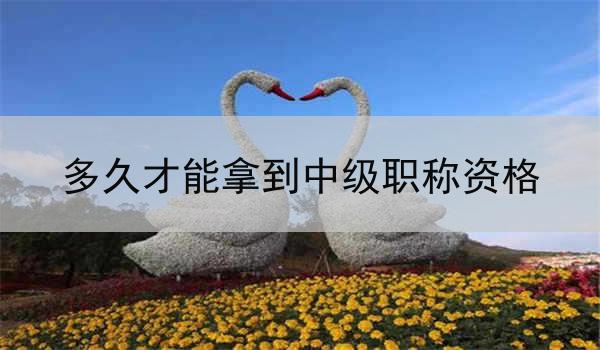 多久才能拿到中级职称资格