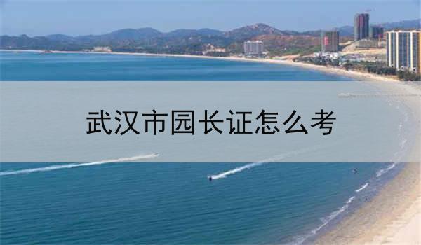 武汉市园长证怎么考