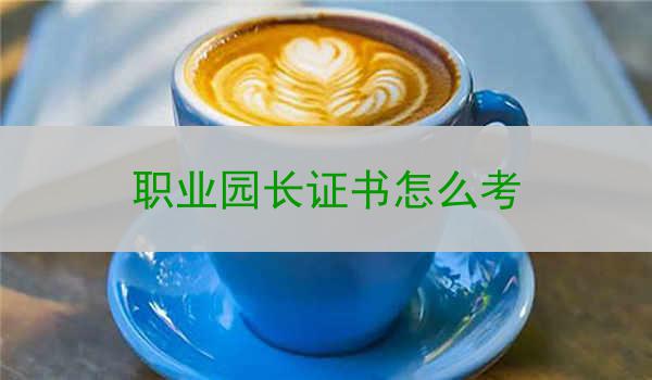 职业园长证书怎么考