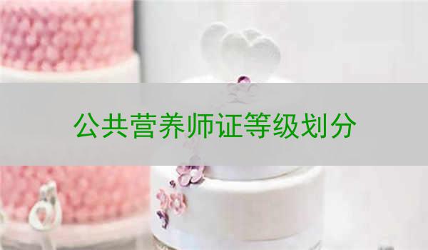 公共营养师证等级划分