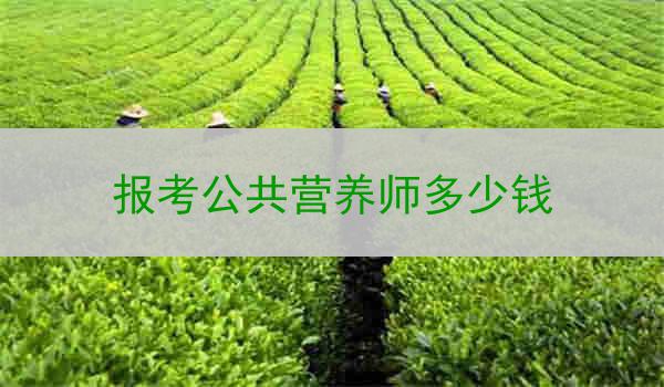 报考公共营养师多少钱