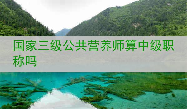 国家三级公共营养师算中级职称吗