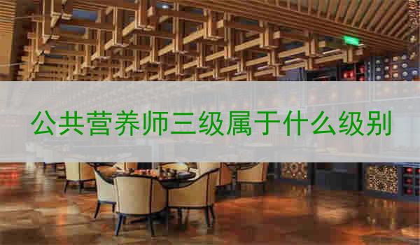 公共营养师三级属于什么级别