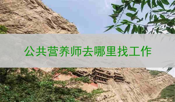 公共营养师去哪里找工作