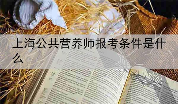 上海公共营养师报考条件是什么