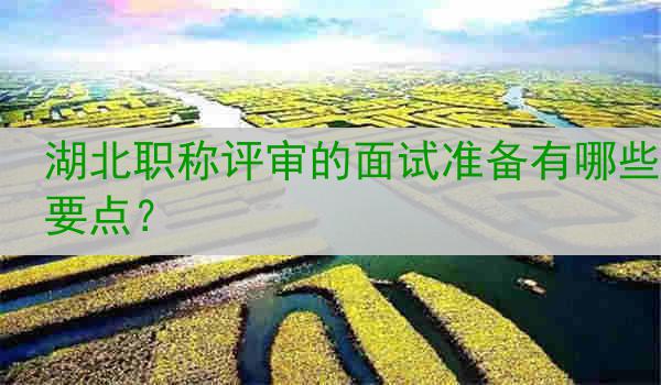 湖北职称评审的面试准备有哪些要点？