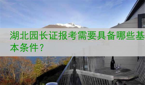 湖北园长证报考需要具备哪些基本条件？