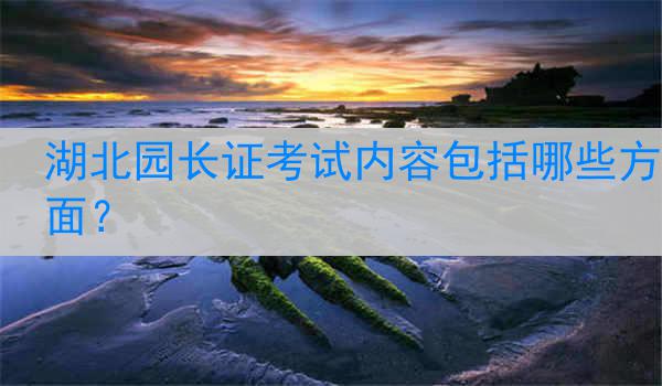 湖北园长证考试内容包括哪些方面？